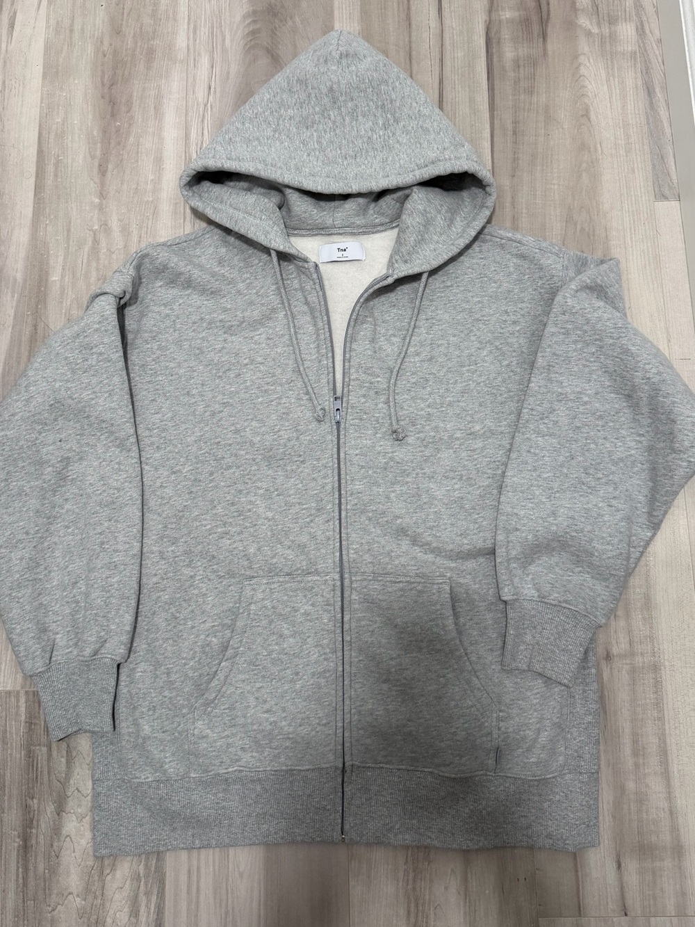Aritzia Gray Zip-Up Hoodie